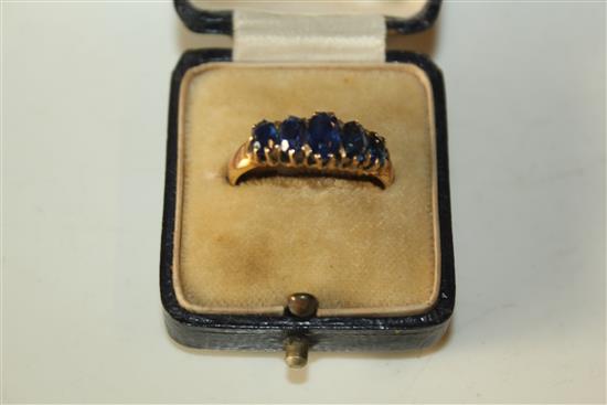 Sapphire & gold ring